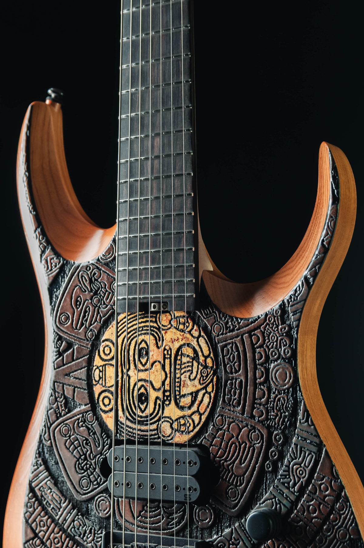 CustomShop - Dino Aztec 7 String – Ormsby Guitars