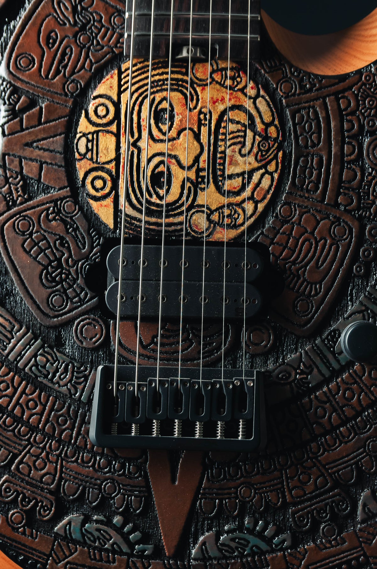 CustomShop - Dino Aztec 7 String – Ormsby Guitars