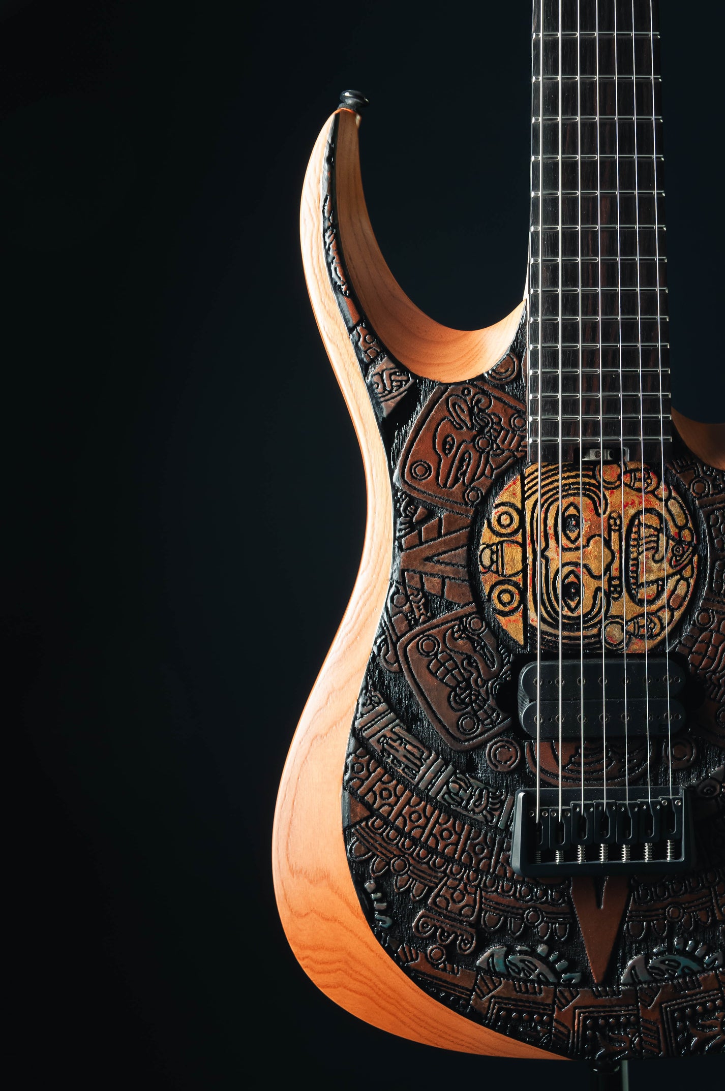 CustomShop - Dino Aztec 7 String – Ormsby Guitars