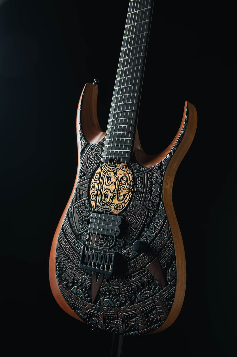 CustomShop - Dino Aztec 7 String – Ormsby Guitars