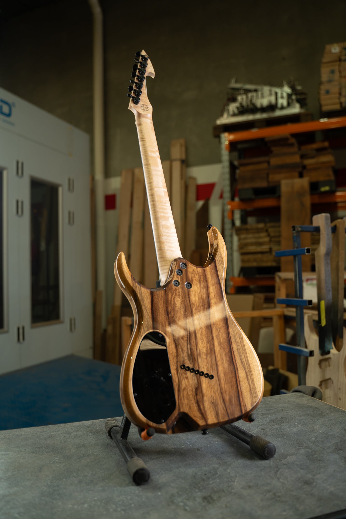 CustomShop - Figured Walnut 7 String Hypemachine – Ormsby Guitars