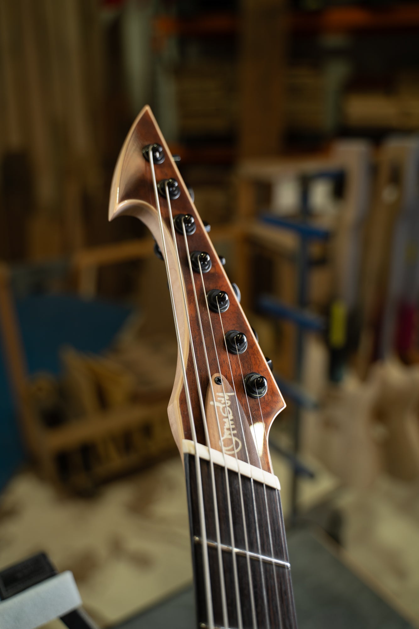 CustomShop - Figured Walnut 7 String Hypemachine – Ormsby Guitars