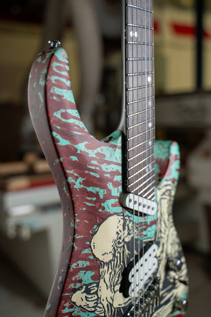 Art Series 'Death of Lucifer' - SX GTR 7 String (Seafoam)