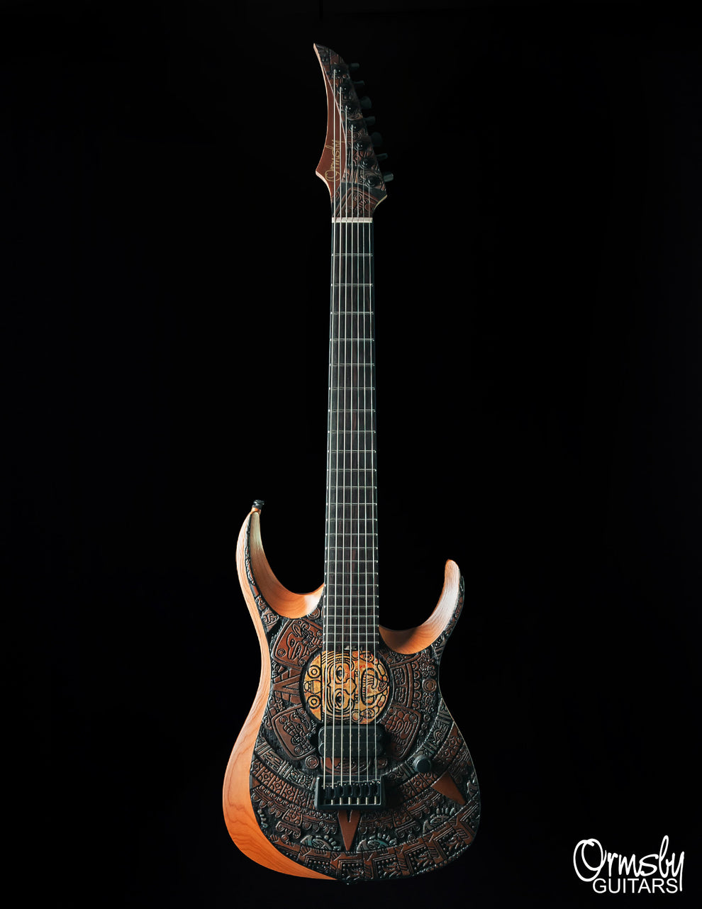 CustomShop - Dino Aztec 7 String – Ormsby Guitars