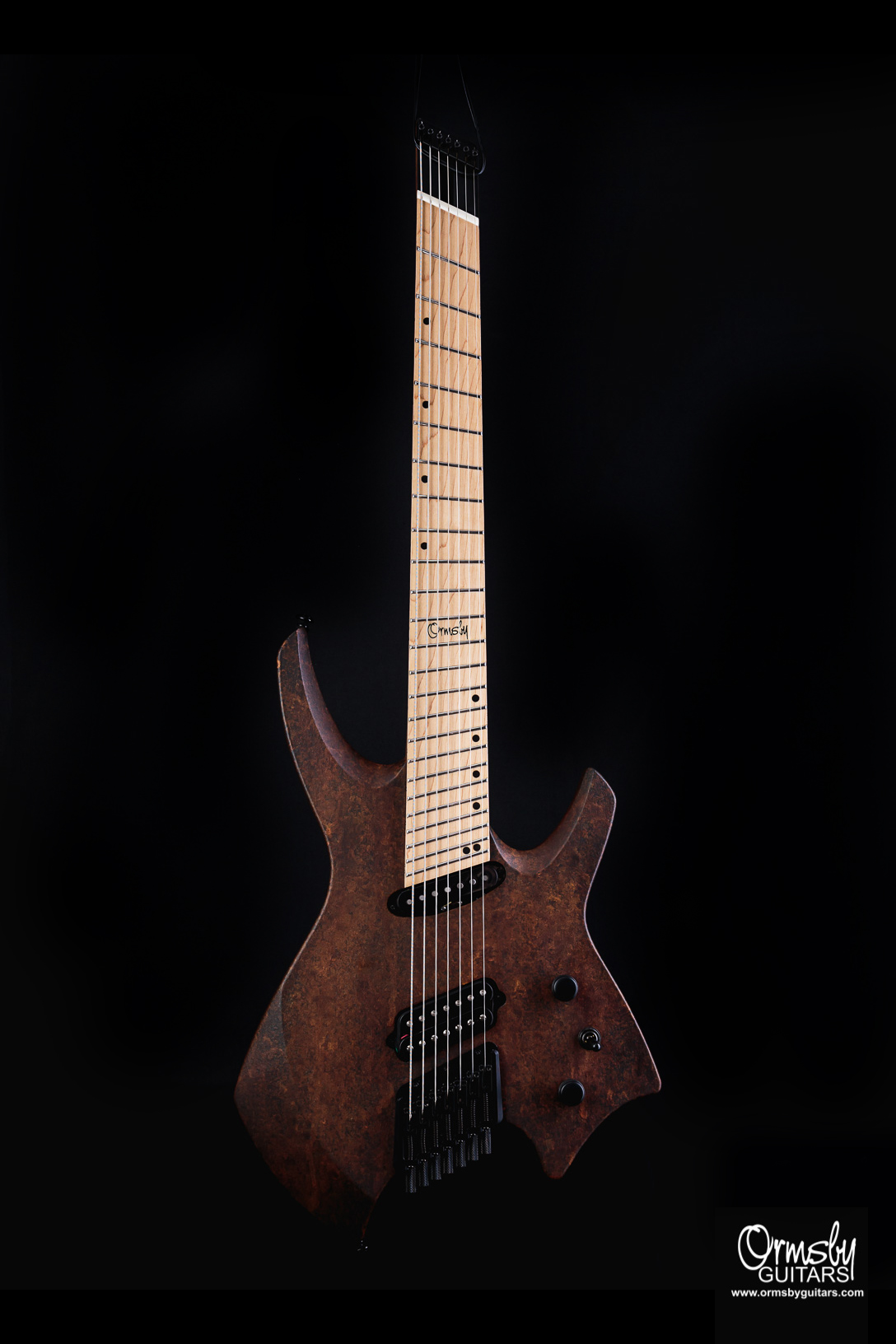 Ormsby Guitars rust headless goliath Custom Finish